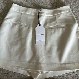 English Factory Cream Mini Skirt